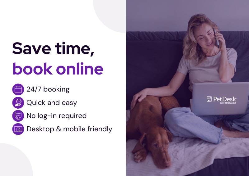 Carousel Slide 1: Book your pet's next appointment with our online booking system!